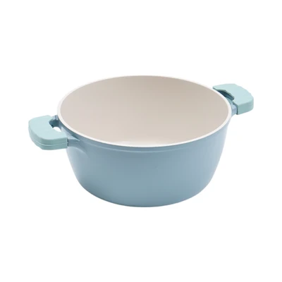 Gambar Culinart Ocean Wave Panci Casserole Ceramic Coating 24 cm - Biru/Hijau