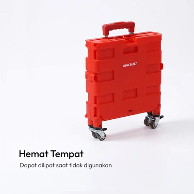 Gambar Maxbuilt Troli Lipat Portabel 25 kg - Merah
