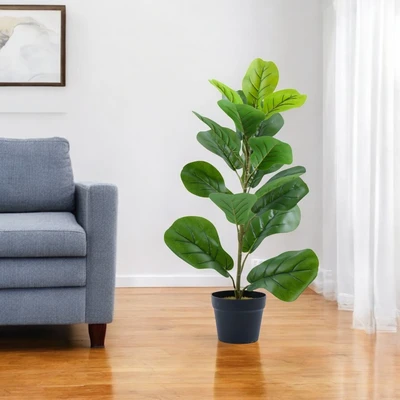 Gambar Arthome Tanaman Artifisial Fiddle Fig Dengan Pot 16x16x75 cm