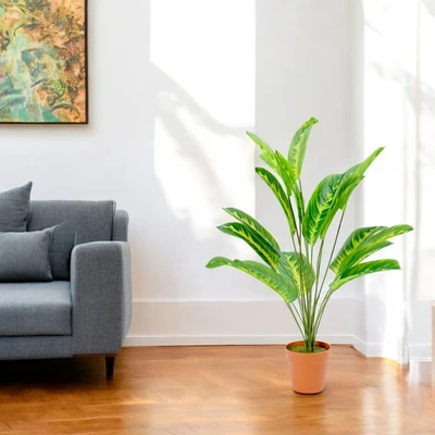 Gambar Arthome Tanaman Artifisial Dieffenbachia Dengan Pot 14x14x70 cm - Hijau