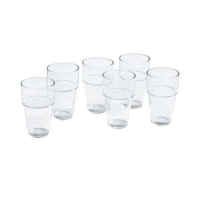 Gambar Appetite Roland Gelas Stackable 370 ml Set 6 Pcs Transparan