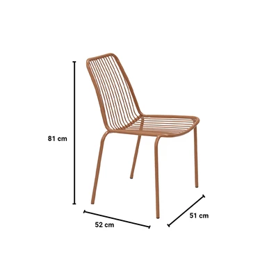 Gambar Informa Fierro Kursi Metal - Merah Terracotta