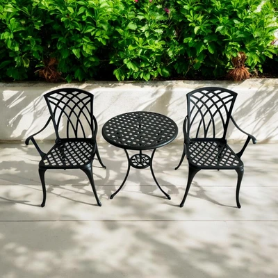 Gambar Soleil Gardenia Set Kursi & Meja Teras - Hitam