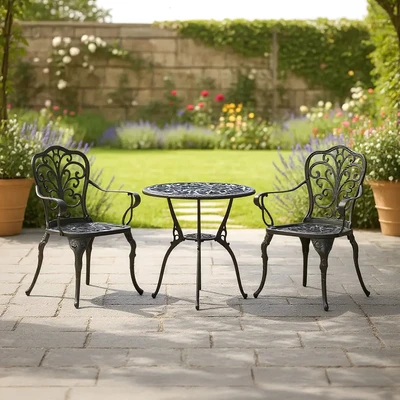 Gambar Soleil Terrace Set Kursi & Meja Teras - Hitam
