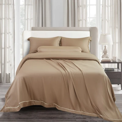 Gambar Informa 180x200 cm Set 7 Pcs Seprai King Tencel Luxe Hazel - Cokelat