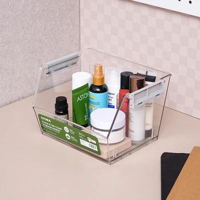 Gambar Stora Organizer Meja Stackable Small 21.5x16x12 cm Transparan