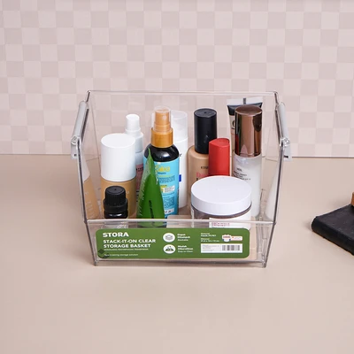 Gambar Stora Organizer Meja Stackable Small 21.5x16x12 cm Transparan