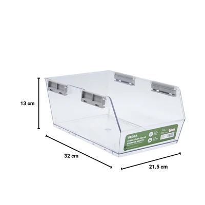 Gambar Stora Organizer Meja Stackable Large 32x21.5x13 cm Transparan