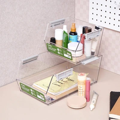 Gambar Stora Organizer Meja Stackable Large 32x21.5x13 cm Transparan