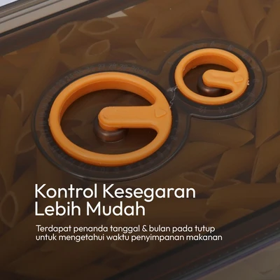 Gambar Culinart Crisper Wadah Makanan Akrilik 720 ml Transparan - Hitam/Transparan