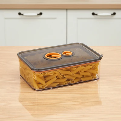 Gambar Culinart Crisper Wadah Makanan Akrilik 1.25 Liter Transparan - Hitam/Transparan