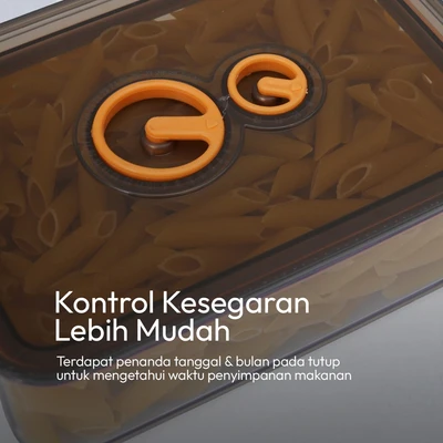 Gambar Culinart Crisper Wadah Makanan Akrilik 1.25 Liter Transparan - Hitam/Transparan