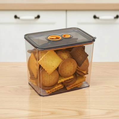 Gambar Culinart Crisper Wadah Makanan Akrilik 3.65 Liter Transparan - Hitam/Transparan