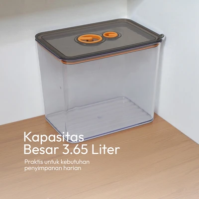 Gambar Culinart Crisper Wadah Makanan Akrilik 3.65 Liter Transparan - Hitam/Transparan