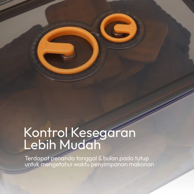 Gambar Culinart Crisper Wadah Makanan Akrilik 3.65 Liter Transparan - Hitam/Transparan