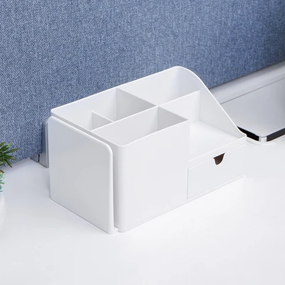 Gambar Stora Wabi Sabi Organizer Meja Dengan Laci Penyimpanan - Putih