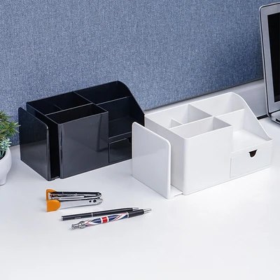Gambar Stora Wabi Sabi Organizer Meja Dengan Laci Penyimpanan - Putih