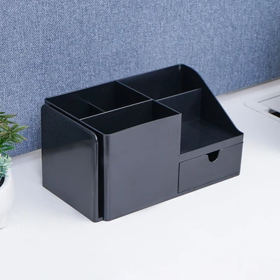 Gambar Stora Wabi Sabi Organizer Meja Dengan Laci Penyimpanan - Hitam
