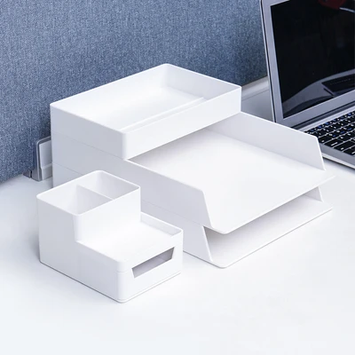 Gambar Stora Set Wabi Sabi Organizer Meja Stackable - Putih