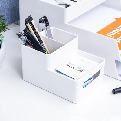 Gambar Stora Set Wabi Sabi Organizer Meja Stackable - Putih