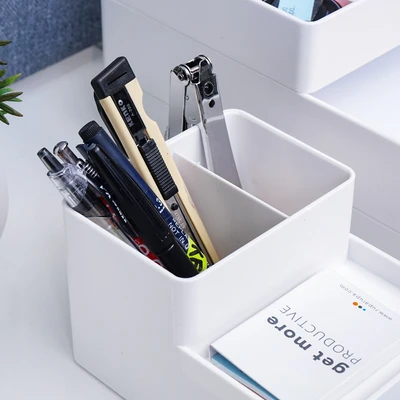 Gambar Stora Set Wabi Sabi Organizer Meja Stackable - Putih