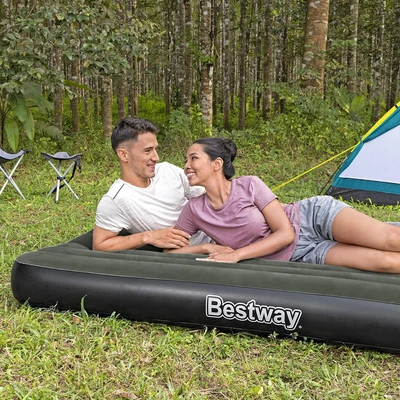 Gambar Bestway 203x152x25 cm Kasur Angin Queen Dengan Built-In Pump