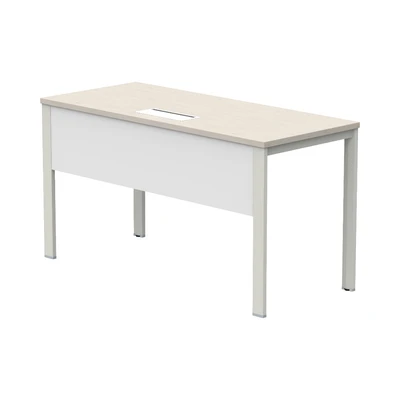 Gambar Sieben Meja Kantor 1 Seater - Putih Iron Wood