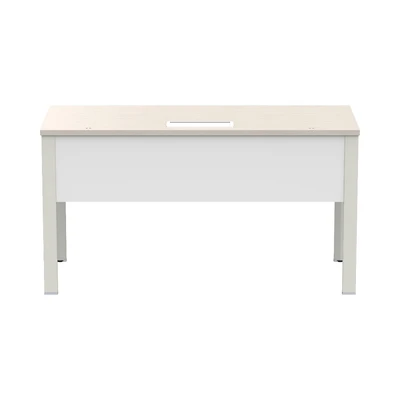 Gambar Sieben Meja Kantor 1 Seater - Putih Iron Wood