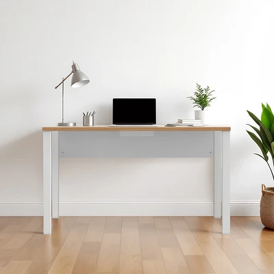 Gambar Sieben Meja Kantor 1 Seater - Cokelat Virginia Walnut