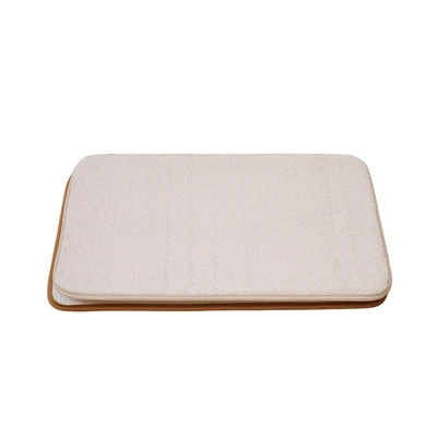 Gambar Forhom Hawaii Keset Kamar Mandi 40x60 cm Set 2 Pcs - Cokelat Taupe/Krem Beige