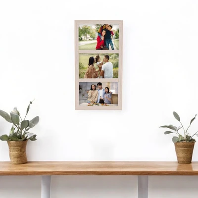 Gambar Forhom Bingkai Foto Kolase Dinding MDF 3x4R - Cokelat Oak