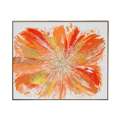 Gambar Informa Lukisan Kanvas Handmade Oil Paint Flower 120x100 cm - Mix