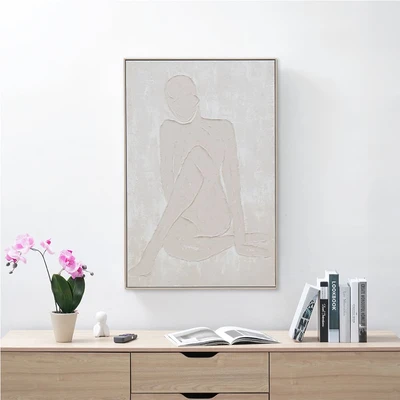 Gambar Informa Lukisan Kanvas Handmade Oil Paint Silhouette 80x120 cm - Mix