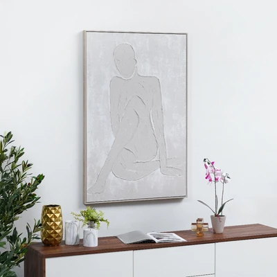 Gambar Informa Lukisan Kanvas Handmade Oil Paint Silhouette 80x120 cm - Mix
