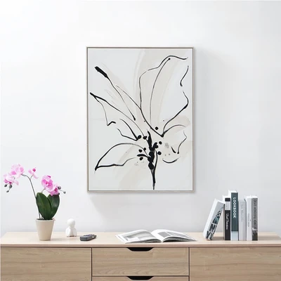 Gambar Informa Lukisan Kanvas Handmade & Print Flower 90x120 cm - Mix
