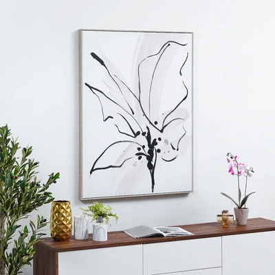 Gambar Informa Lukisan Kanvas Handmade & Print Flower 90x120 cm - Mix