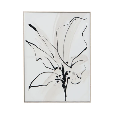 Gambar Informa Lukisan Kanvas Handmade & Print Flower 90x120 cm - Mix
