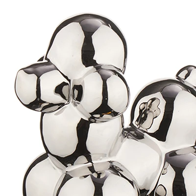 Gambar Informa 9.8x6.5x9.9 cm Patung Miniatur Dekorasi Baloon Dog - Silver
