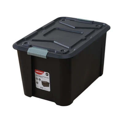 Gambar Maxbuilt Kotak Penyimpanan Dengan Roda 56x39x31.5 cm - Hitam