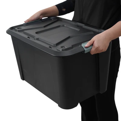 Gambar Maxbuilt Kotak Penyimpanan Dengan Roda 56x39x31.5 cm - Hitam