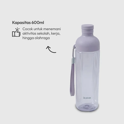 Gambar Picas Yori Botol Minum Plastik 600 ml - Ungu