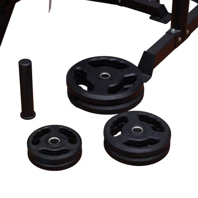Gambar Kinetic Set Smart Weight Bench Dengan Plate & Bar 1.8 mtr- Hitam