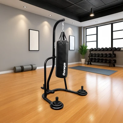 Gambar Kinetic 27 kg Set Smart Samsak Tinju Dengan Stand - Hitam