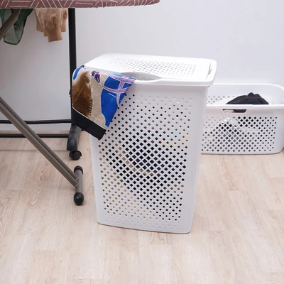 Gambar Stora Keranjang Laundry Diamond 58 Liter - Putih