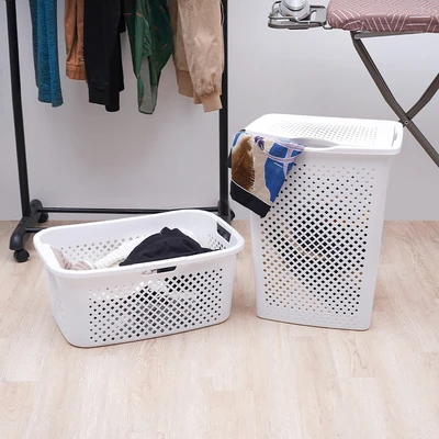 Gambar Stora Keranjang Laundry Diamond 58 Liter - Putih