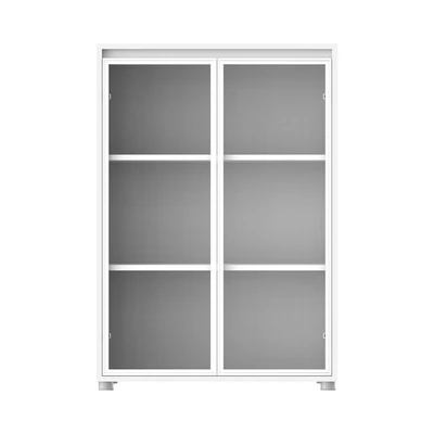 Gambar Sieben Kabinet Kantor 2 Pintu Kaca Medium - Putih