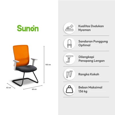 Gambar Sunon Neo Olive Kursi Tamu Kantor Low - Kuning