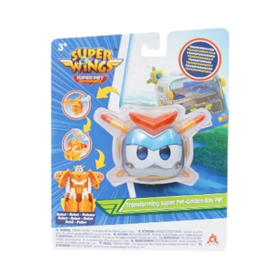 Gambar Alpha Group Superwings Robot Transforming Super Pet Golden Boy Pet