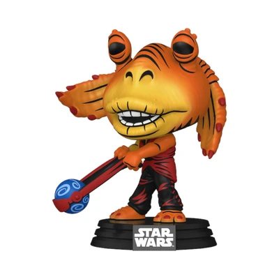 Gambar Funko Pop Action Figure Star Wars 25th Jar Jar Binks Retro Bobblehead