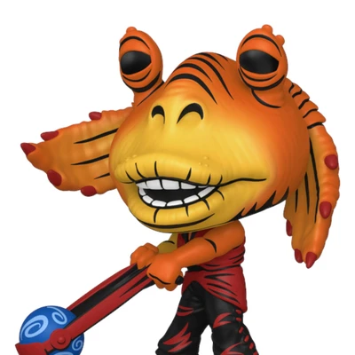 Gambar Funko Pop Action Figure Star Wars 25th Jar Jar Binks Retro Bobblehead